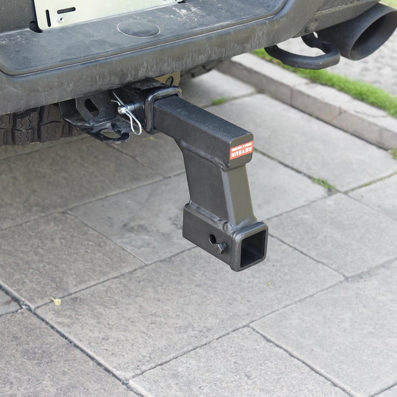 REYSUN 864129 Trailer Hitch Riser with 6-1/4 inch Rise/Drop for 2 inch Receiver Hitch Extension  2 inch Shank  Matte Black - Image 5